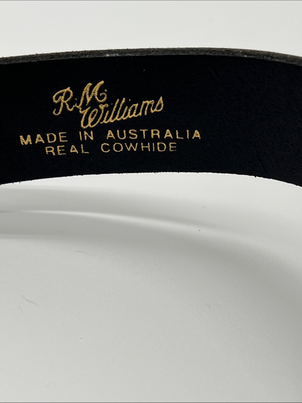 RM Williams Jerrawa Belt Black Cowhide Leather Size 36 /440 Made In Australia - Picture 6 of 11